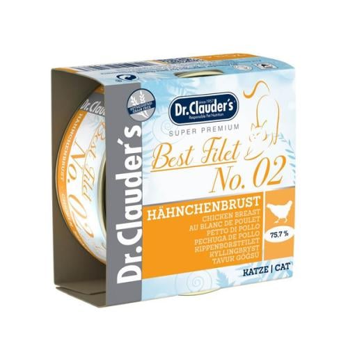 د.كلاودرز معلبات شرائح صدور الدجاج للقطط Dr.clauders 70g