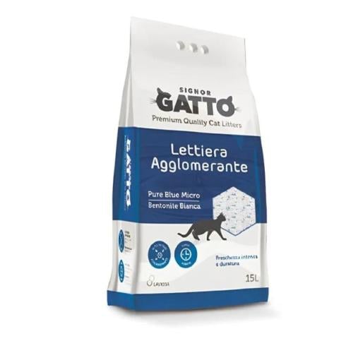 سينيور غاتو الازرق النقي رمل مهد للقطط Signor Gatto 15L