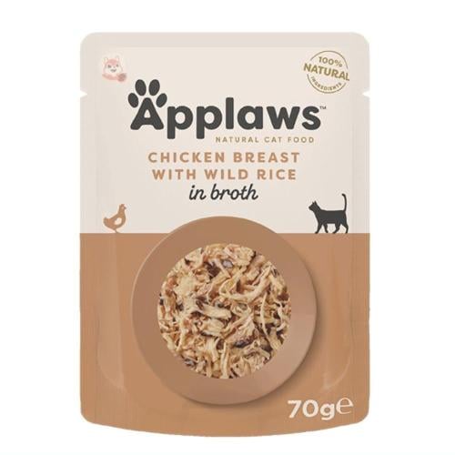 Applaws chicken breasts with rice in gravy, Applaws 70g
