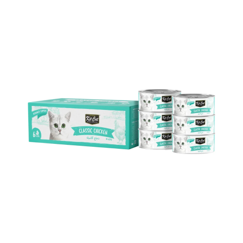 كت كات علب متعددة بالدجاج الكلاسيك KitCat 50gx6