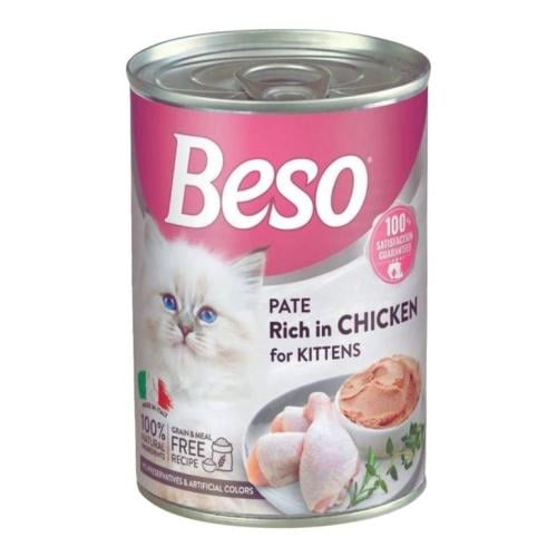 بيسو معلبات الدجاج للقطط الصغيرة Beso 400g