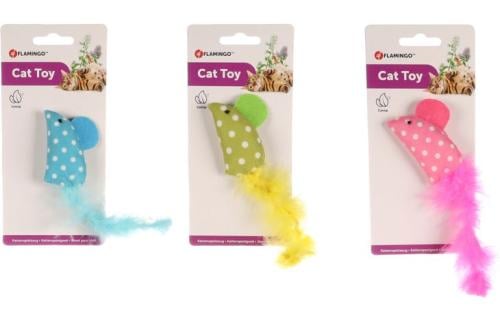 فلامنجو لعبة للقطط سمكة بريش Flamingo
