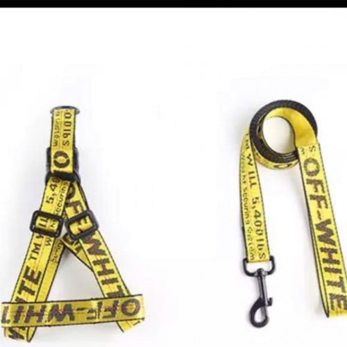 Offwhite leash and harness