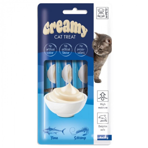 ام بيتس مكافات كريمية بالتونا والجمبري M-Pets 4x15...