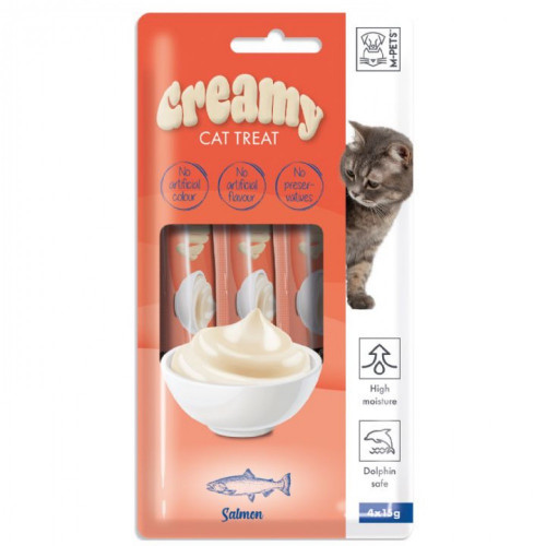 ام بيتس مكافات كريمية بالسالمون M-Pets 4x15g