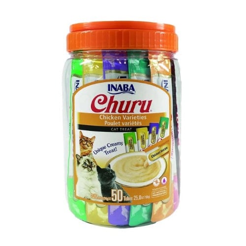 اينابا تشورو مكافات الدجاج المتنوعة Inaba Churu 50x14g