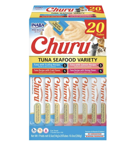 اينابا تشورو هريسة الماكولات البحرية متنوعه 20 ظرف INABA Churu 20x14g