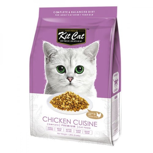 كت كات طعام جاف كوزين الدجاج مع التورين Kit Cat 1.2kg