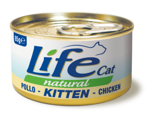 لايف كات معلبات الدجاج للقطط الصغيرة Life cat 85g