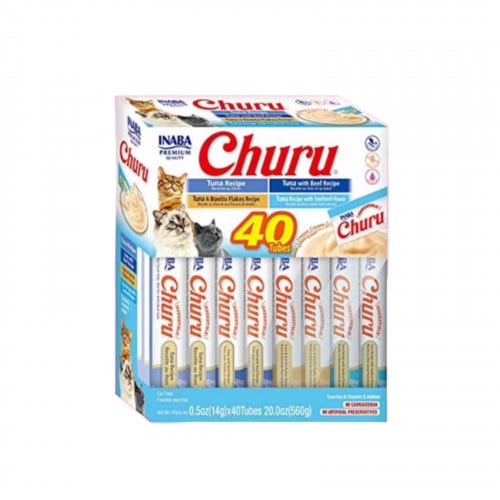 اينابا تشورو هريسة التونا المتنوعة Inaba Churu 40x14g
