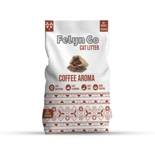 فيلاين قو رمل بنتونيت عالي التكتل برائحة القهوة بعدة احجام Felyn Go