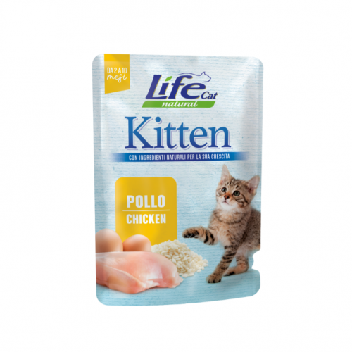 لايف كات اظرف الدجاج للقطط الصغيرة LifeCat 70g