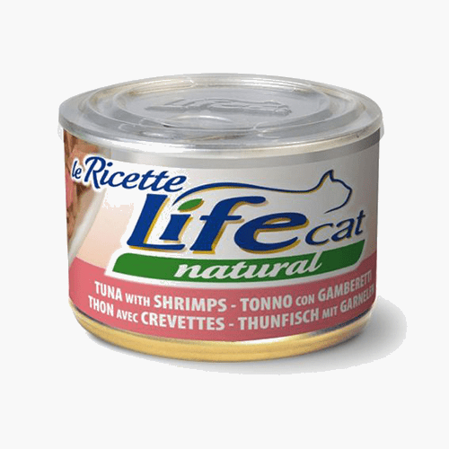 لايف كات معلبات بالتونا والجمبري Life Cat 150g