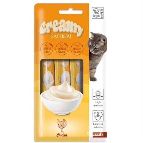 ام بيتس مكافات كريمية بالدجاج M-Pets 4x15g