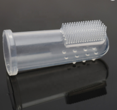 فرشاة اسنان سيلكون شفاف للقطط والكلاب  Silicone Toothbrush