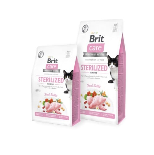 بريت طعام جاف للقطط المعقمة والحساسة Brit 2kg
