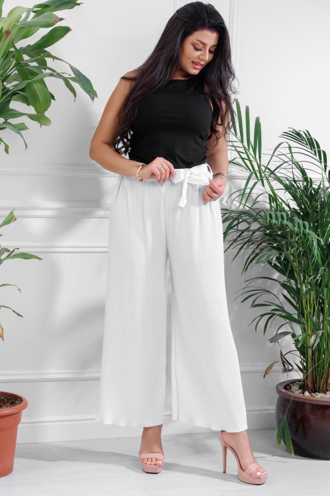 بنطال واسع بكسرات