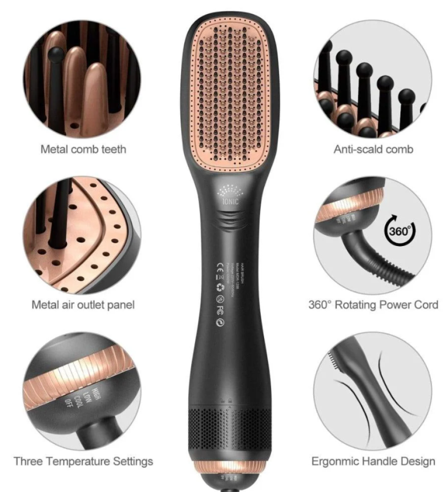 استشوار ومجفف ومشط تصفيف الشعر DX1353