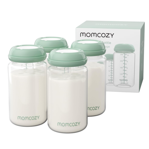 زجاجة رضاعة طبيعية من Momcozy، سعة 11 أونصة،