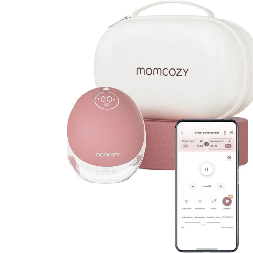 مضخة الثدي Momcozy M9 اللاسلكية الفردية - عنابي