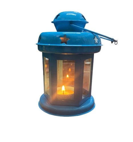 فانوس نجمة ازرق 13 سم