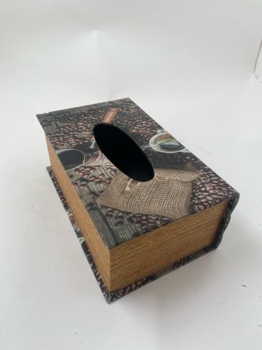 علبة مناديل خشبي