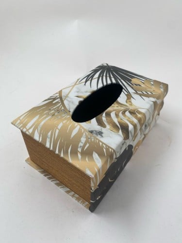 علبة مناديل خشبي