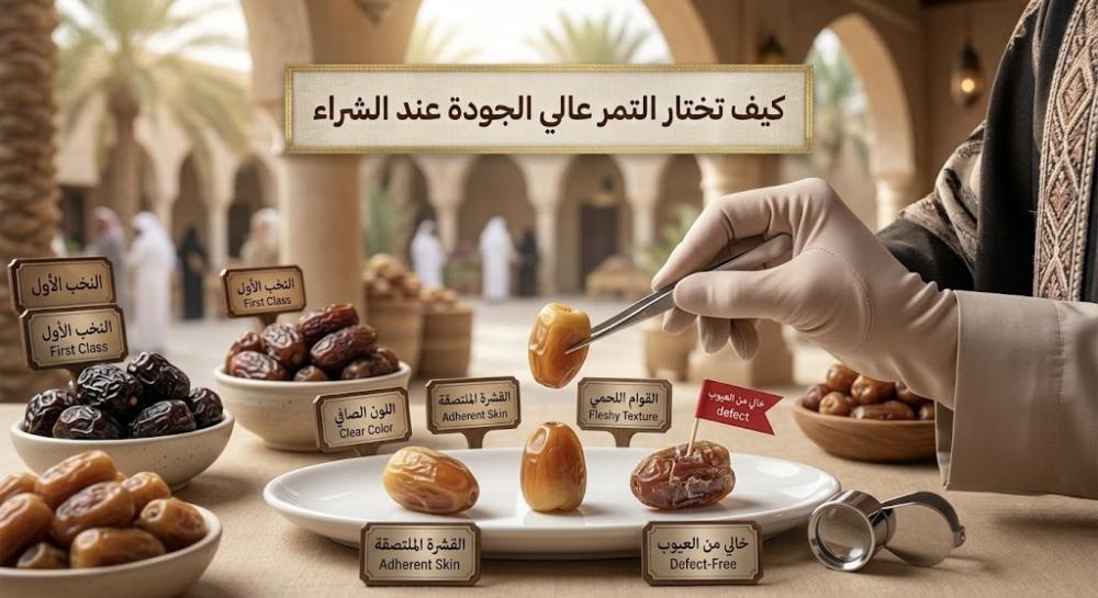كيف تختار التمر عالي الجودة عند الشراء