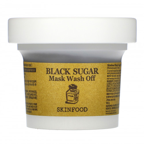Skinfood‏, قناع تجميلي قابل للغسل من السكر الأسود، 3.52 أونصة (100 جم)