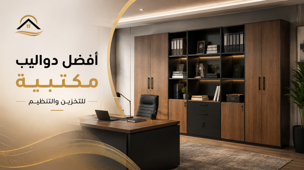 دواليب مكتبيه - الاثاث الذهبي