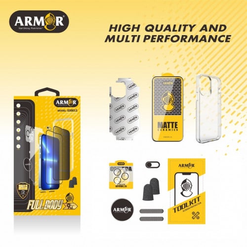 بكج حماية 9 في 1 للايفون شركة ARMOR