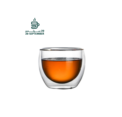كوب زجاج بعزل مضاعف 150 مل