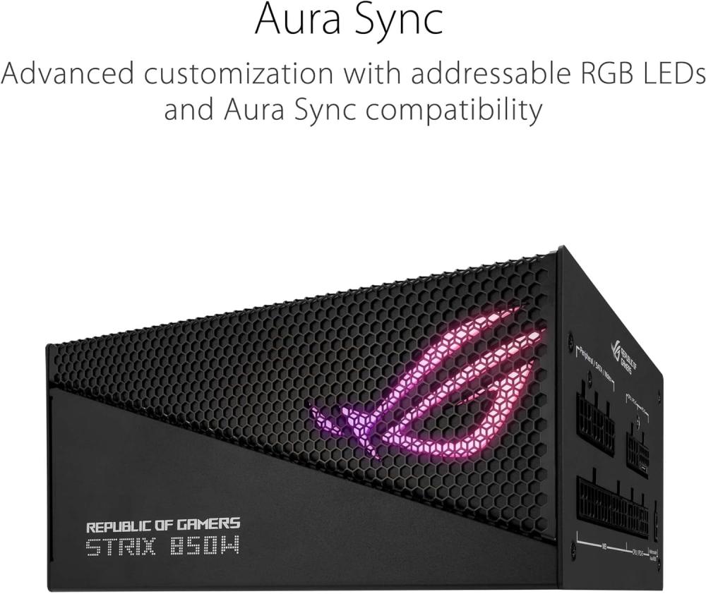 ASUS ROG Strix 850W Gold Aura Edition Power Supply بور سبلاي