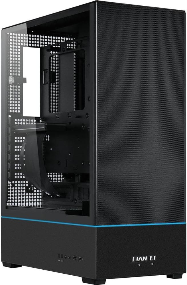 Lian-Li SUP01 RGB Tempered Glass ATX Small Tower Computer Case  Black كيس للكمبيوتر
