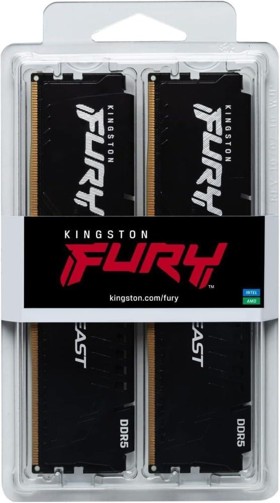Kingston FURY Beast 16GB (2x8GB) 5200MT/s DDR5 Black