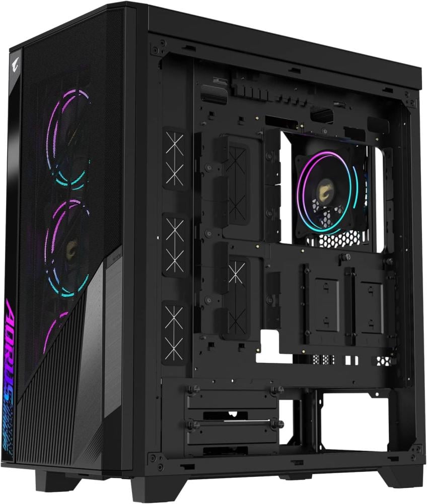 GIGABYTE AORUS C500 Glass - Black Mid Tower PC Gaming Case كيس للكمبيوتر