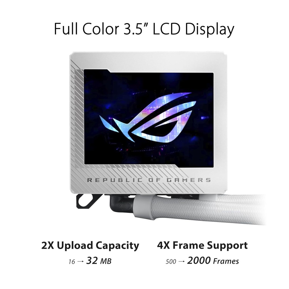 ASUS ROG Ryujin III 360 ARGB WHT All-in-one Liquid CPU Cooler with 360mm Radiator مبرد مائي