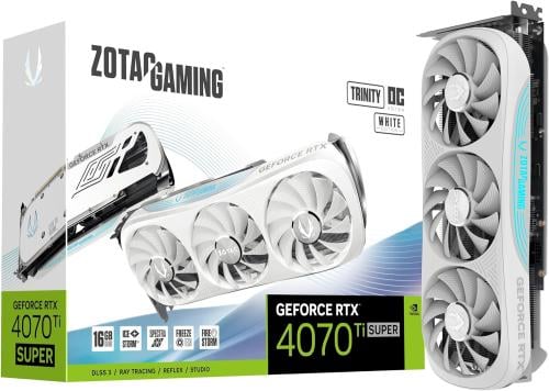 ZOTAC Gaming GeForce RTX 4070 Ti Super Trinity Whi...