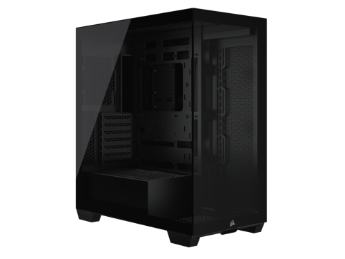 CORSAIR 3500X Tempered Glass Mid-Tower PC Case, Bl...