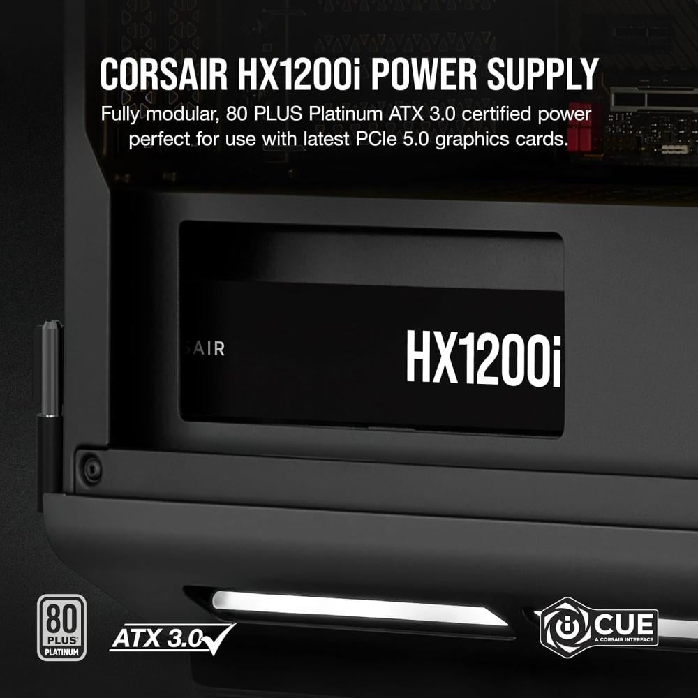 CORSAIR HX1200i Fully Modular Low-Noise ATX Power Supply with 12V-2x6 Cable– Power Supply بور سبلاي