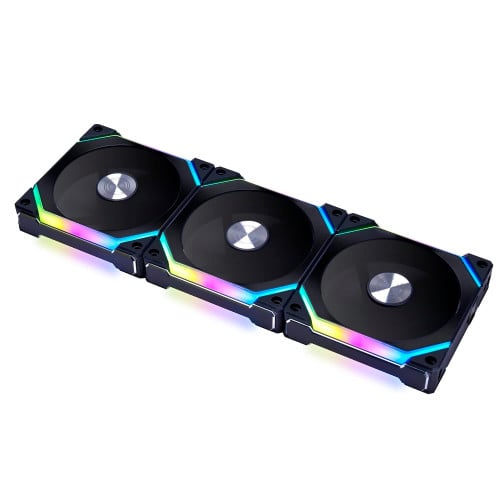 Lian Li UNI Fan SL120 V2 RGB Black Triple Pack wit...