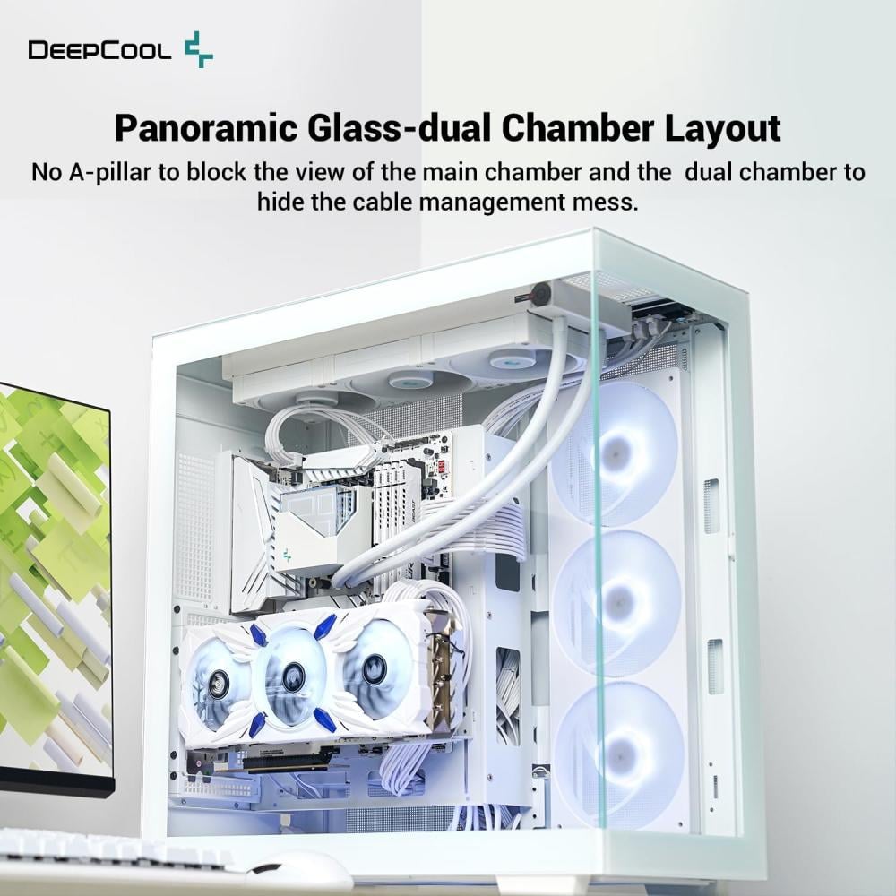 DeepCool CH780 WH White PC case كيس للكمبيوتر - ONLY PC DeepCool CH780 WH White PC case كيس للكمبيوتر - ONLY PC