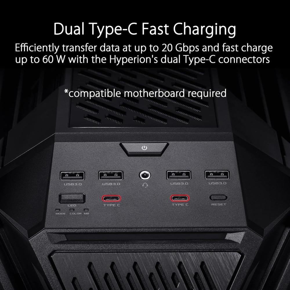 ASUS ROG Hyperion GR701 E-ATX  Black Gaming Computer Case كيس كمبيوتر