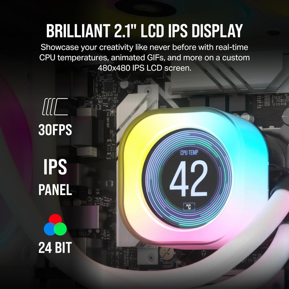 CORSAIR iCUE Link H150i RGB Liquid CPU Cooler - 360mm AIO - QX120 RGB Fans  - Fits Intel® LGA 1700, AMD® AM5 - iCUE Link System Hub Included - Black