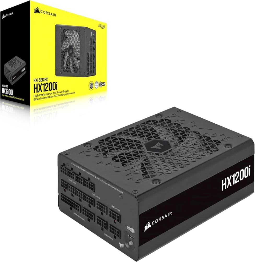 CORSAIR HX1200i Fully Modular Low-Noise ATX Power Supply with 12V-2x6 Cable– Power Supply بور سبلاي