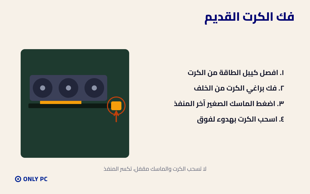 فك كرت الشاشة القديم
