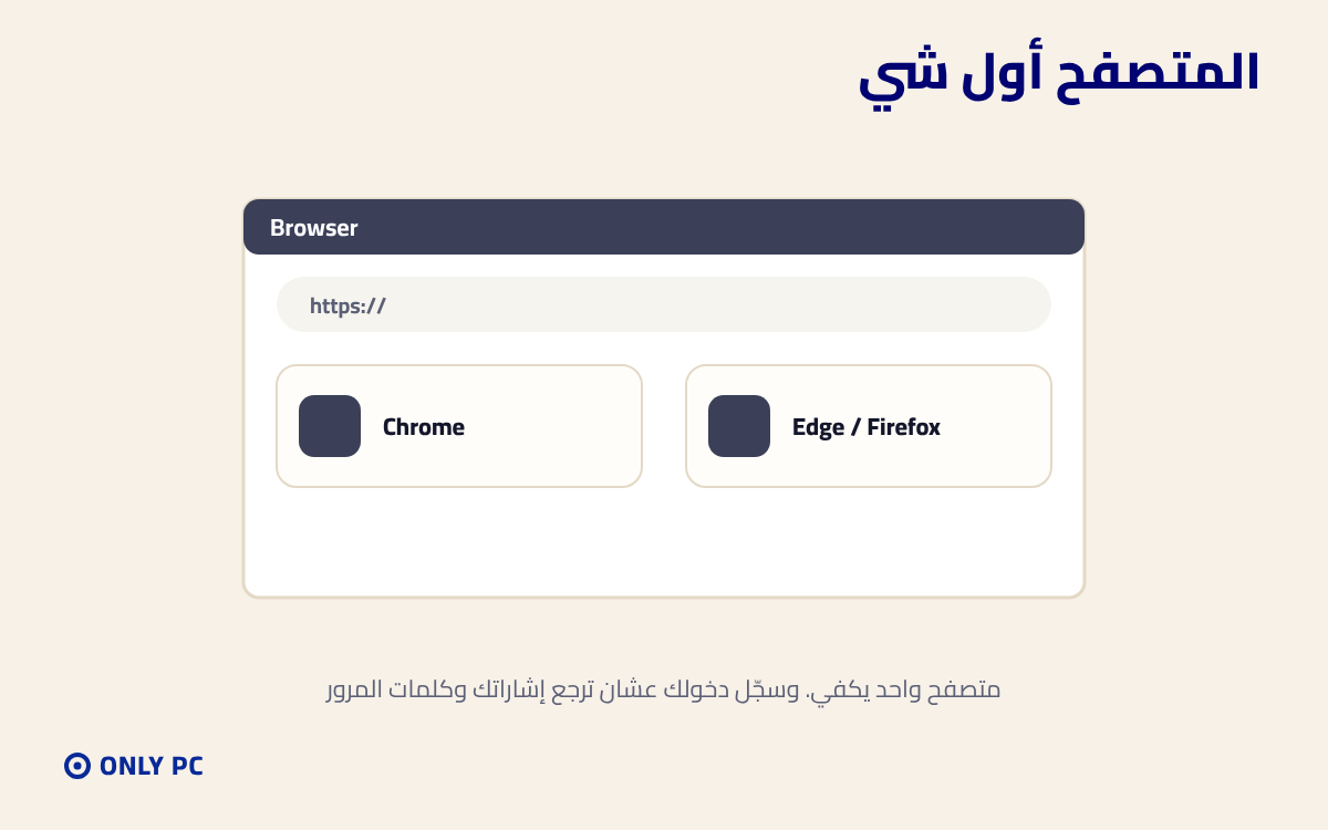 المتصفح أول برنامج