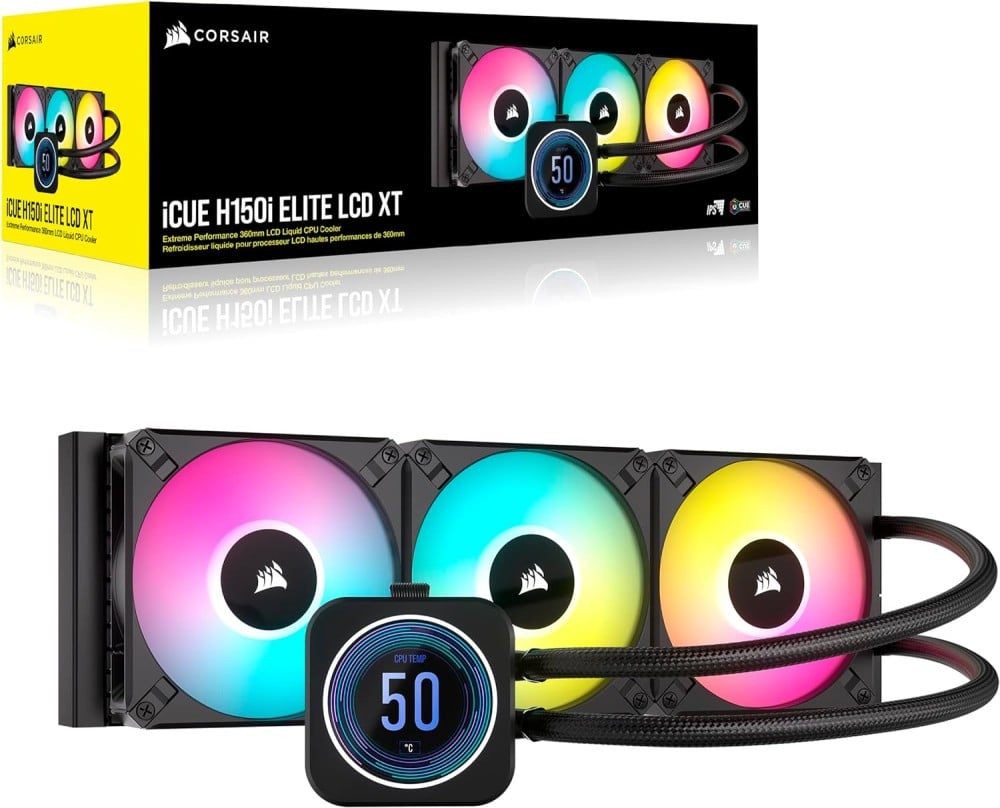 Corsair iCUE H150i Elite LCD XT Liquid CPU Cooler Water Cooler