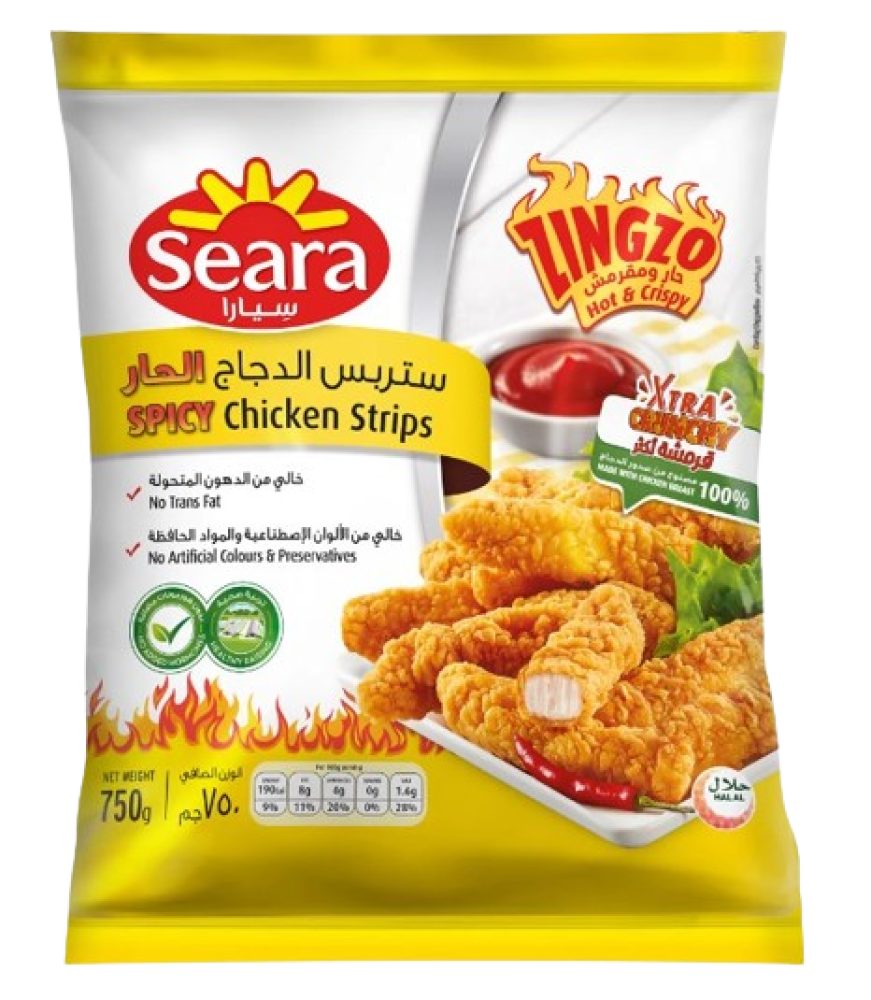 ستربس الدجاج الحار من سيارا 750غ
