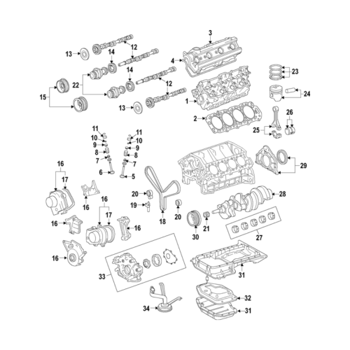 بستم صالون 6سلندر بخاخ - موديل: 2007 إلى 1998 - رقم القطعة: 13103-66050 - أصلي